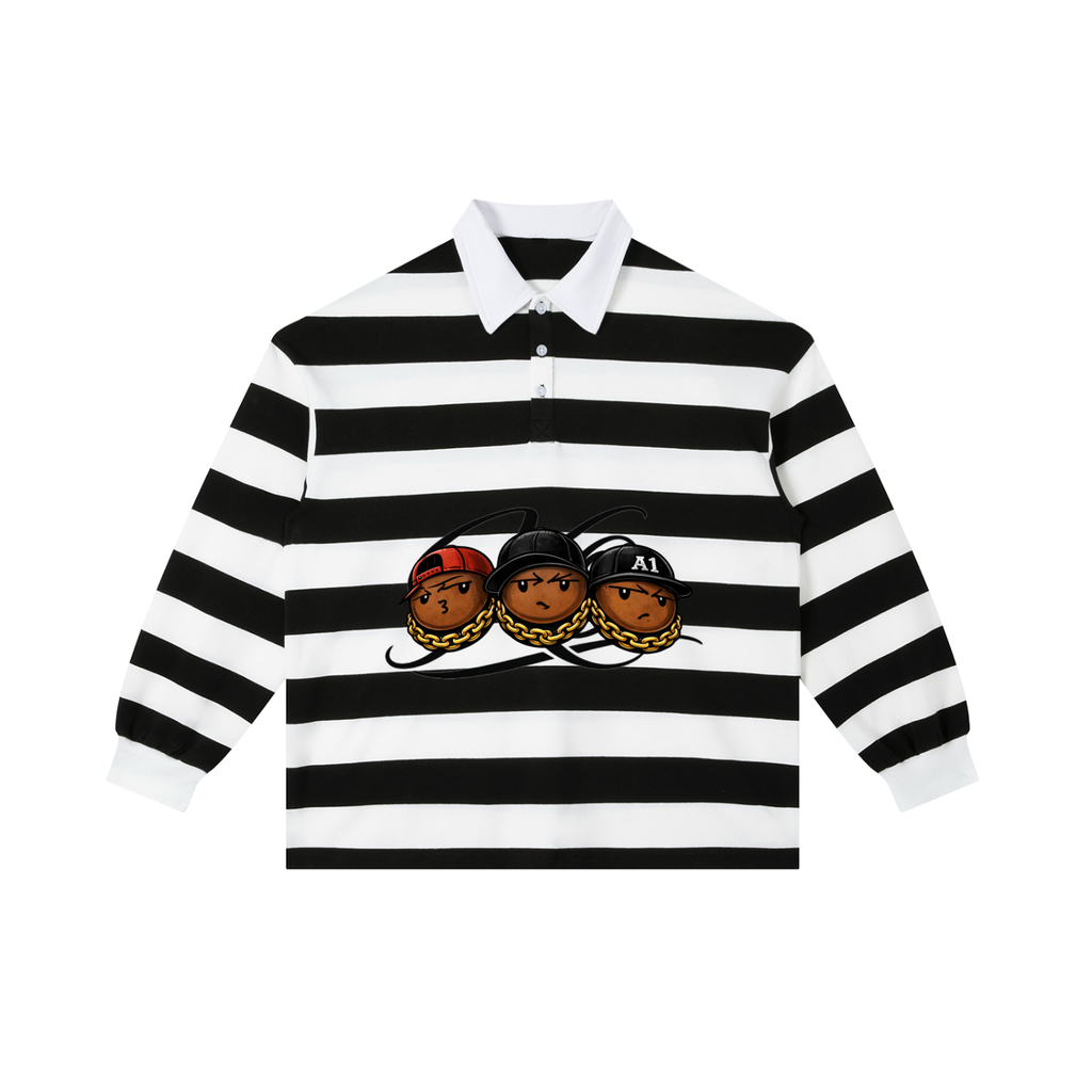 UNRULY Color Block Stripe Polo Shirt