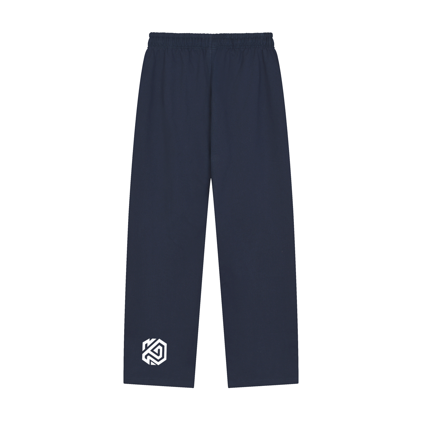 Solid Color Cross Straight-Leg Sweatpants