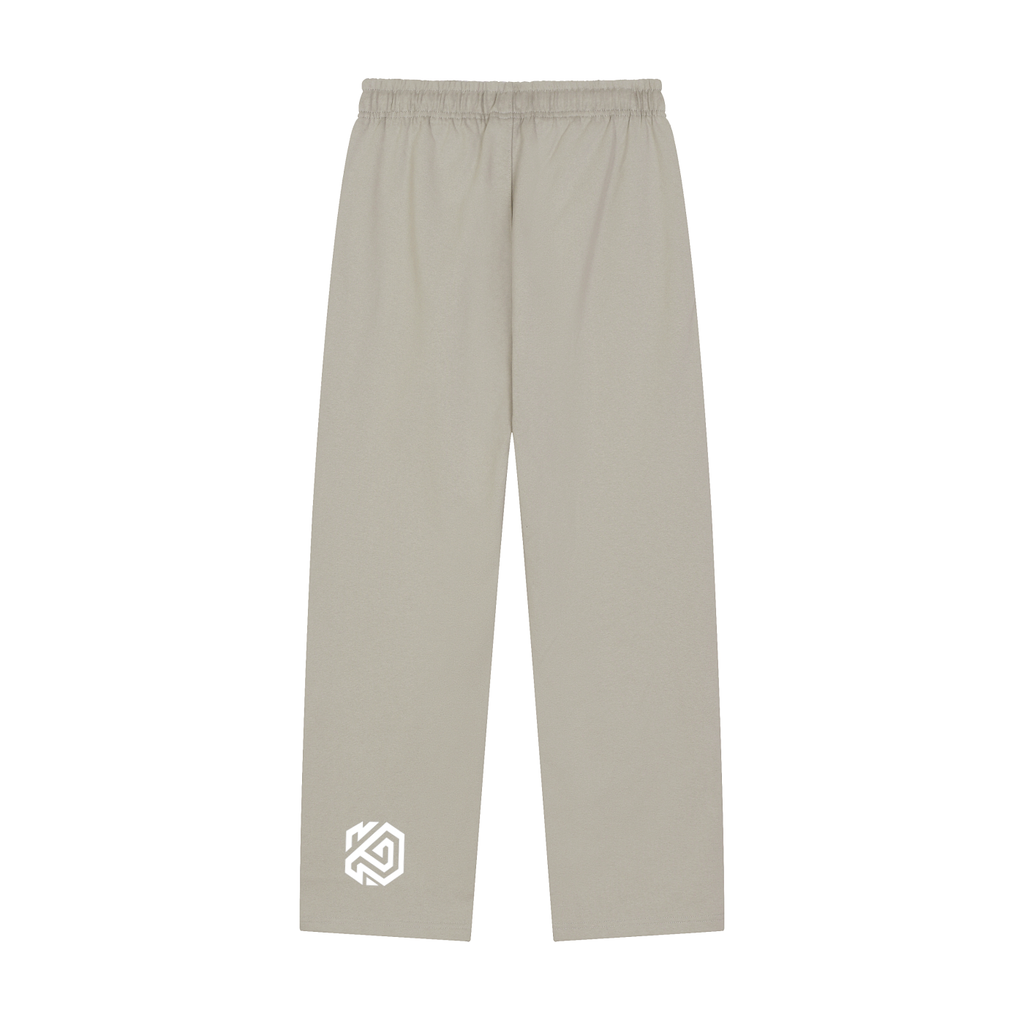 Solid Color Cross Straight-Leg Sweatpants