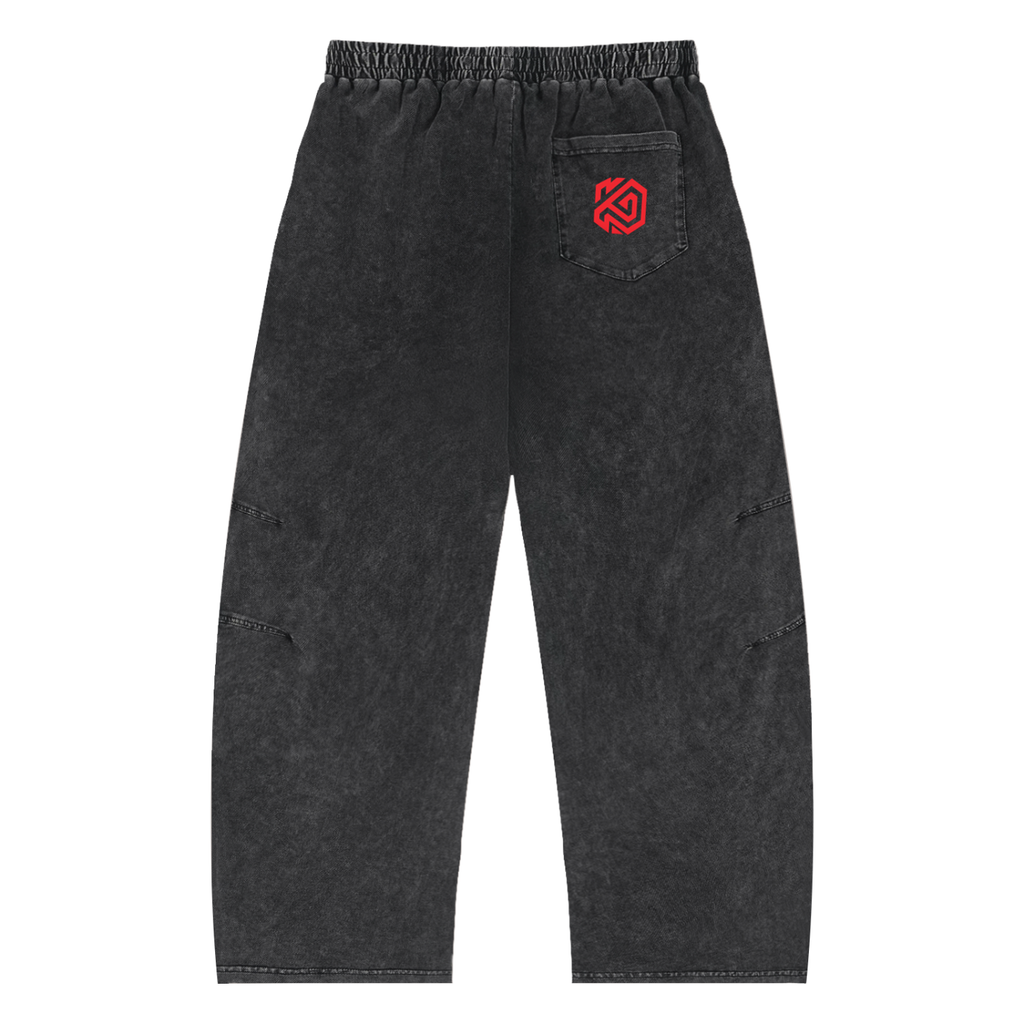 Snow Wash '27' Drawstring Cotton Pants