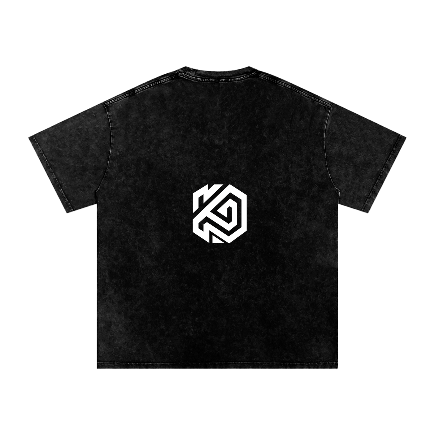 Black Snow Washed Cross Oversized Cotton T-Shirt