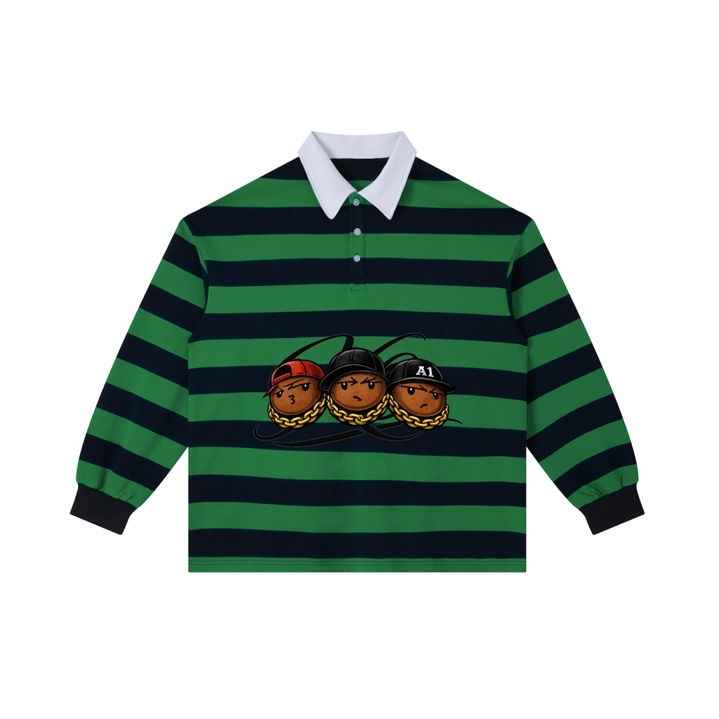 UNRULY Color Block Stripe Polo Shirt