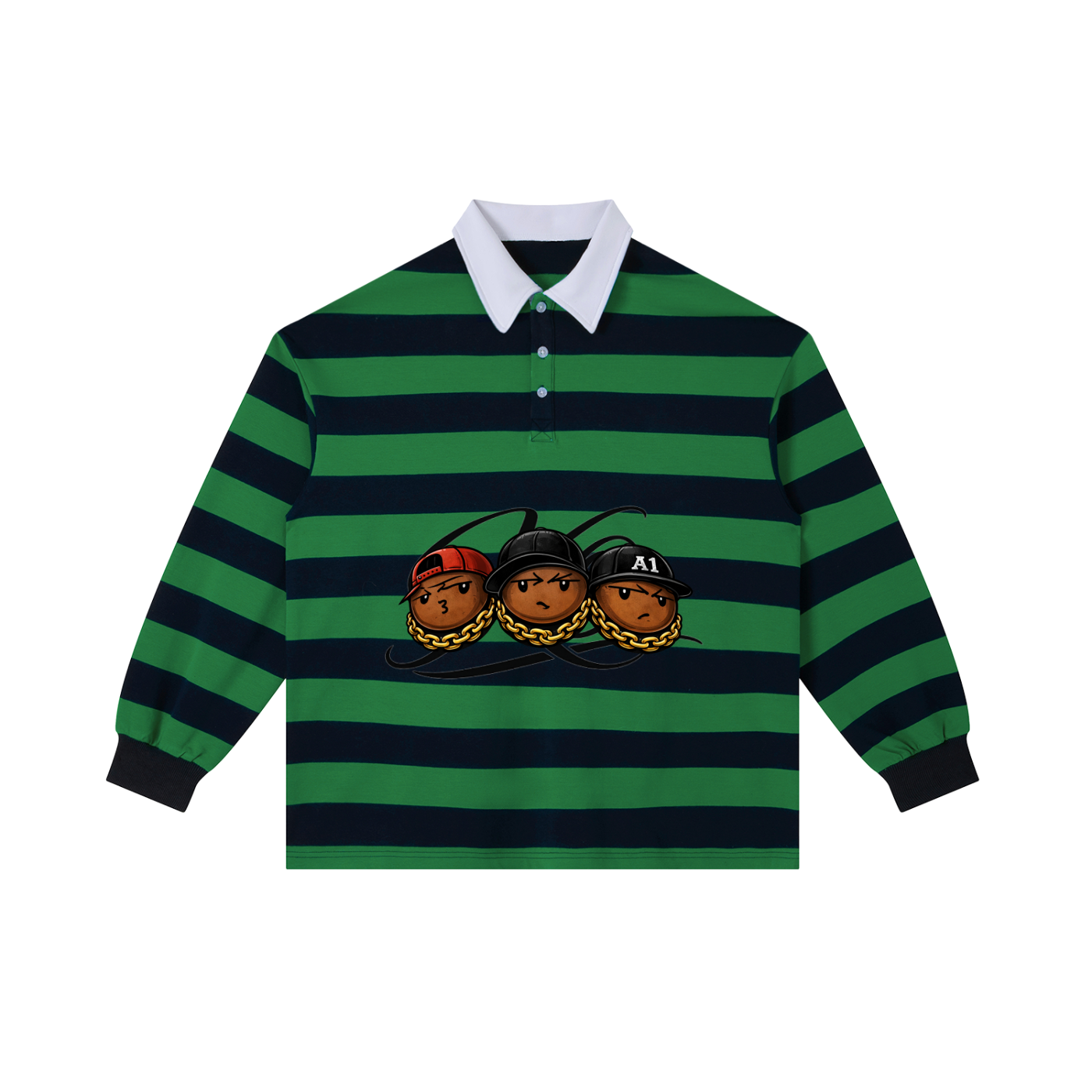 UNRULY Color Block Stripe Polo Shirt