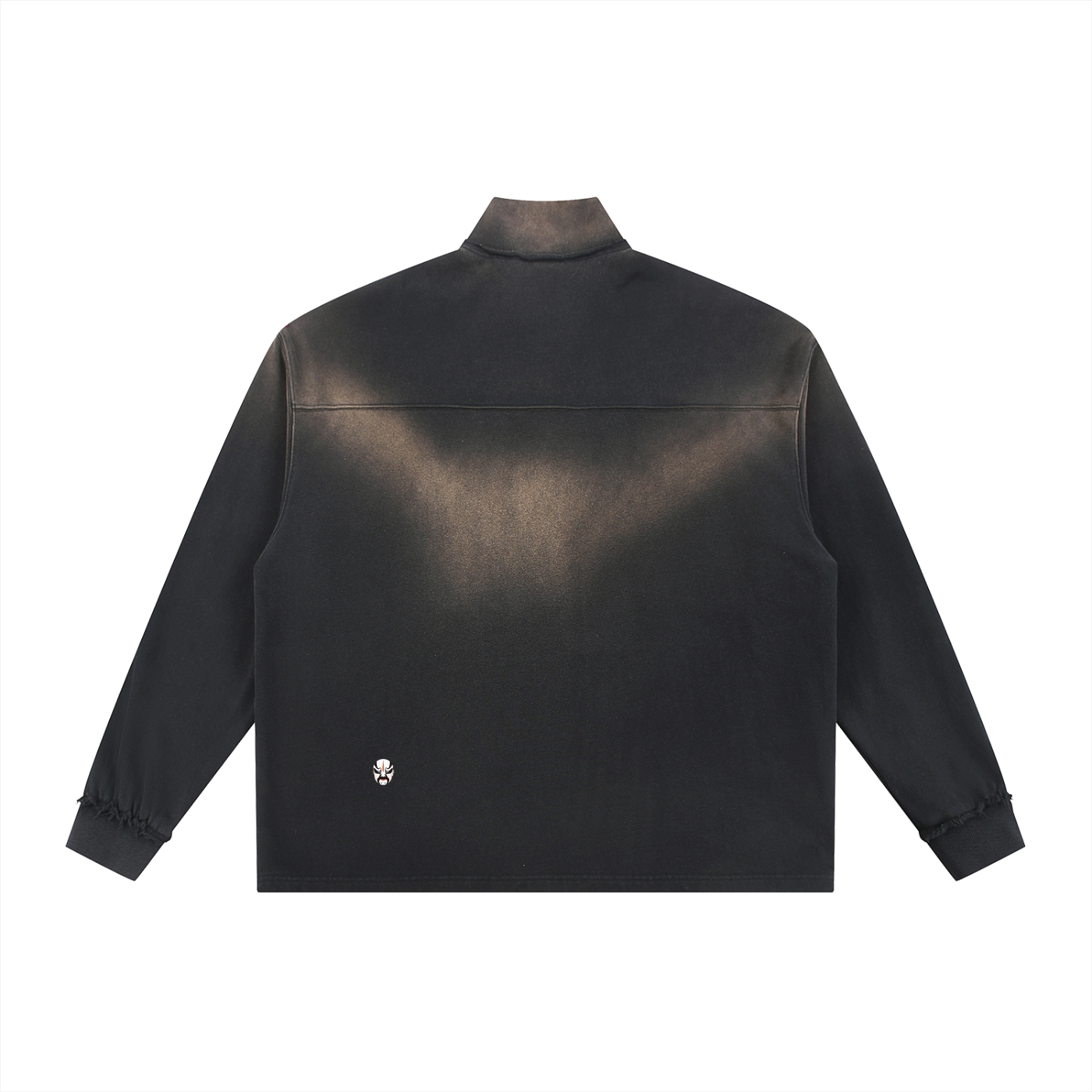 Sun Fade Raw Edge KO Quarter-Zip Sweatshirt