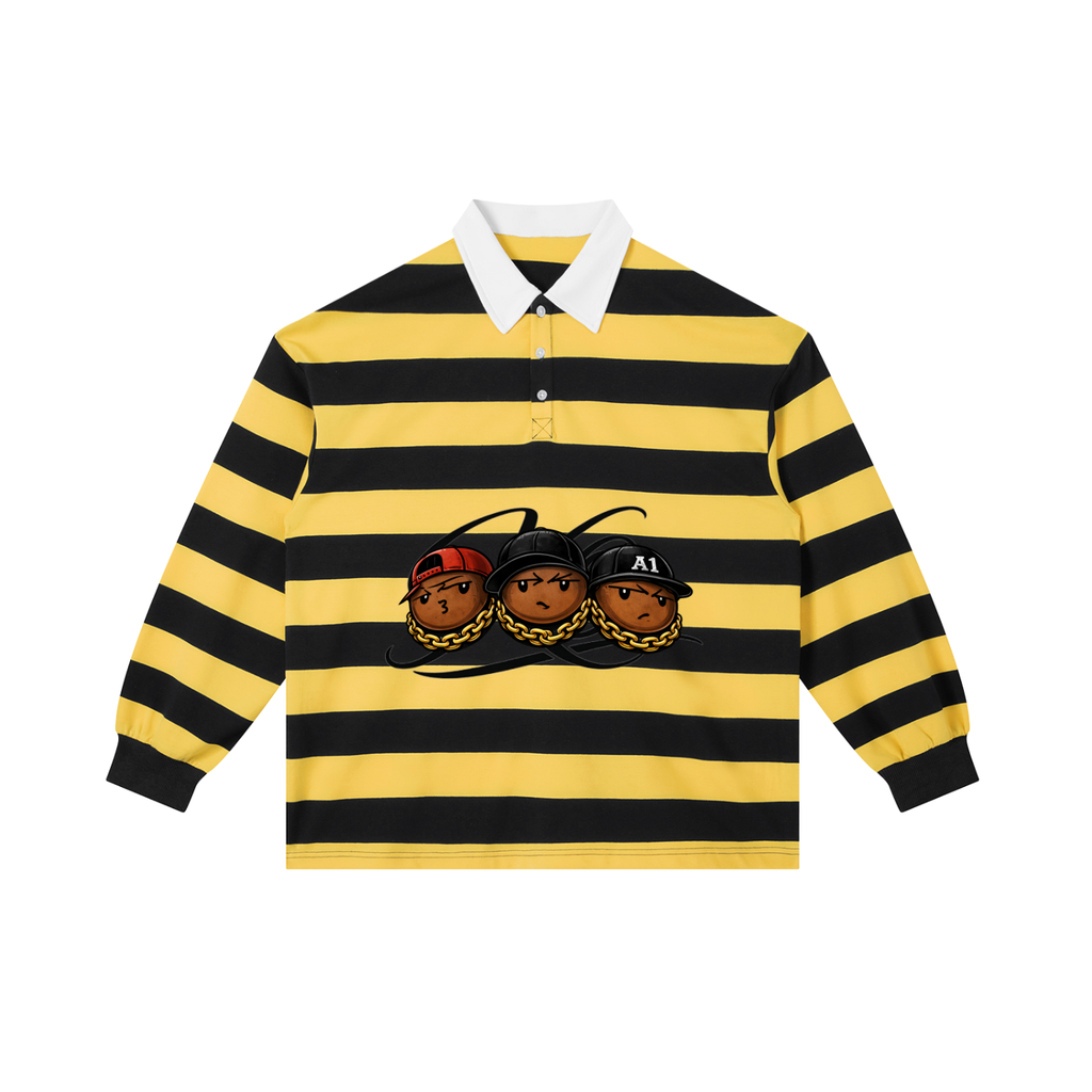UNRULY Color Block Stripe Polo Shirt