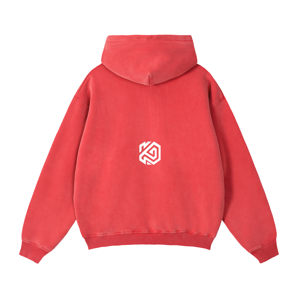 Zip-Through Cross Fleece Hoodie