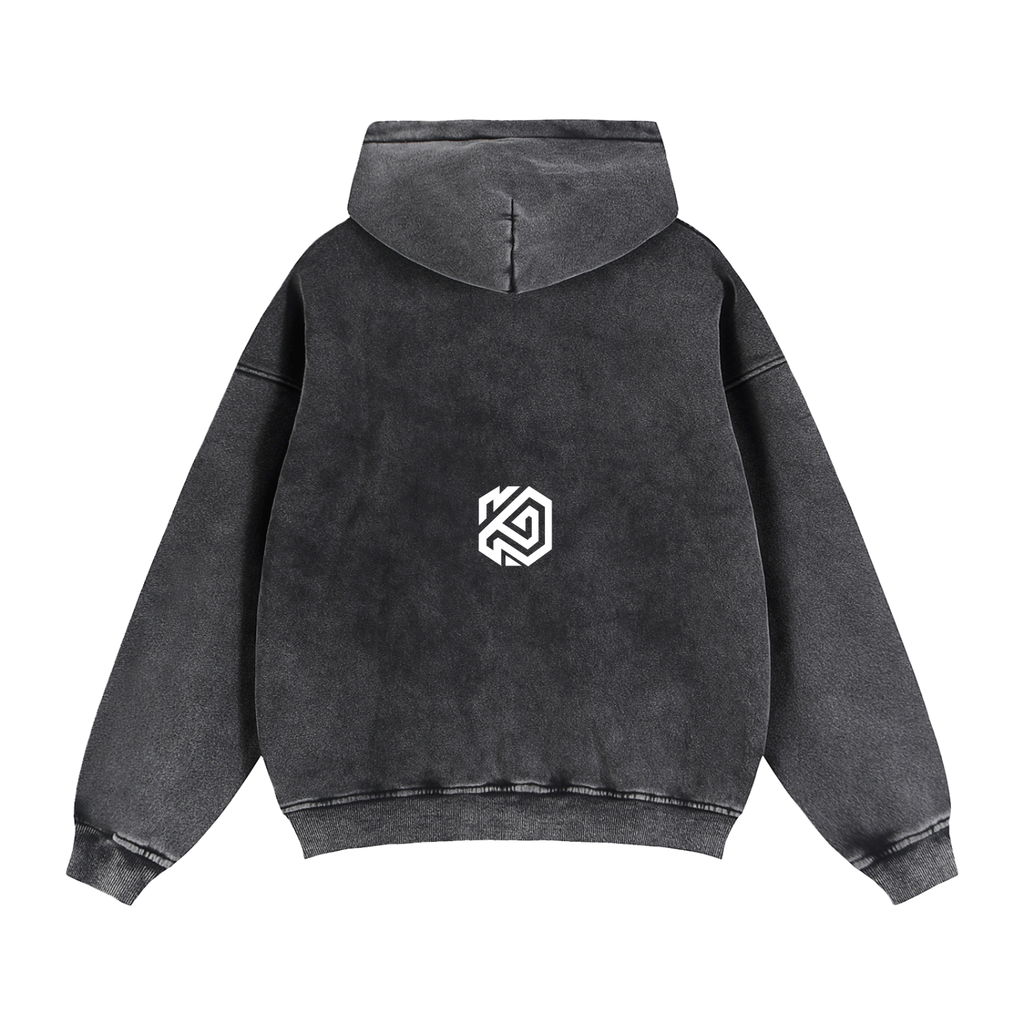 Zip-Through Cross Fleece Hoodie